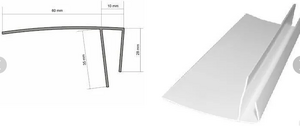 Профиль ПВХ F-образный 60ммх3м бел. /Ф10 001/